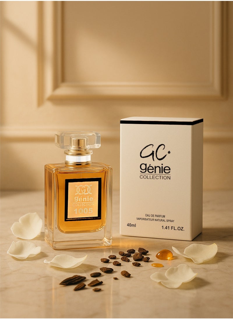 Genie Collection Luxury Women’s Perfume | Genie Collection No. 1005 | Long Lasting Luxury Perfume for Women with Bergamot & Jasmine, 40ml  - Image 1