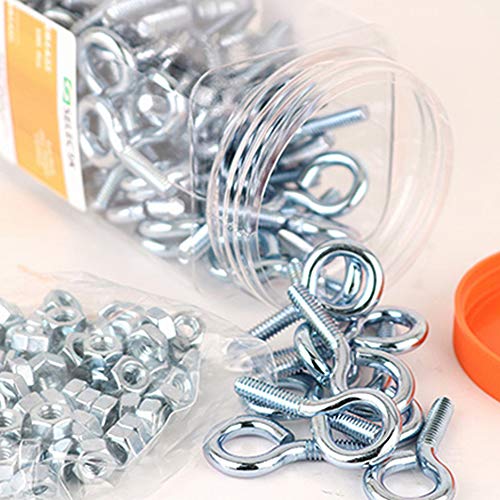 Selecta Steel 1-1/4-20 x 2 Eye Bolts with Hex Nuts, 100 - Image 3