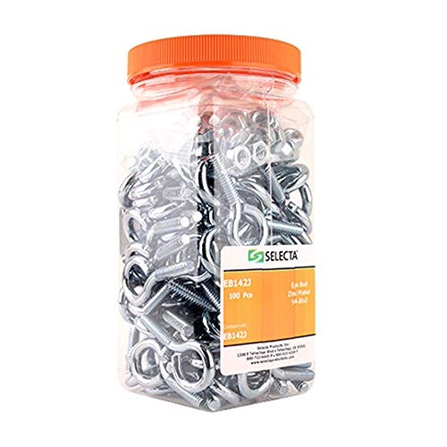 Selecta Steel 1-1/4-20 x 2 Eye Bolts with Hex Nuts, 100 - Image 2