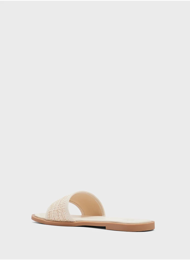 ELLA Raffia Flat Sandal
