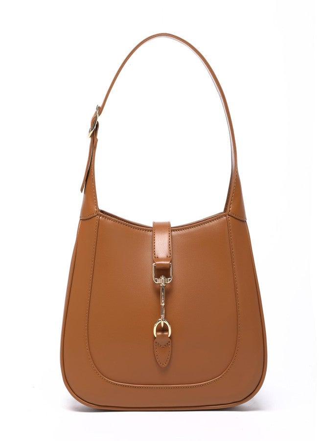 Keyli Shoulder Bag for Women Vegan Leather Shoulder Handbags Small Cute Hobo Purses trendy Top Handle Crossbody Bag with Adjustable Strap Brown - Image 1