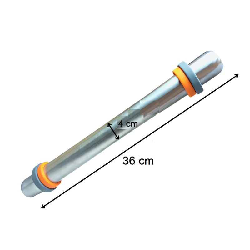 BAKERS 4U 14 inch Rolling Pin for Baking Removable Ring Adjustable Stainless Steel Dough Roller for Cookies Cake Biscuit Pastry - Image 4