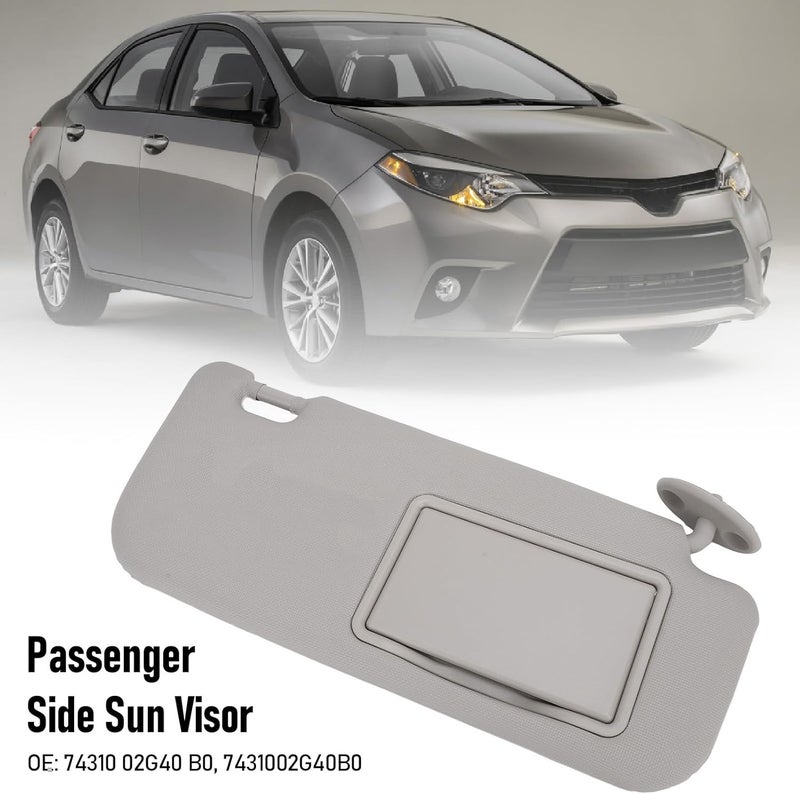 Dpofirs Front Right Sun Visor for 2014-2019, Front Right Sun Visor 7431002G40B0 Gray Passenger Side Sun Visor Sunshade Interior Accessories - Image 3