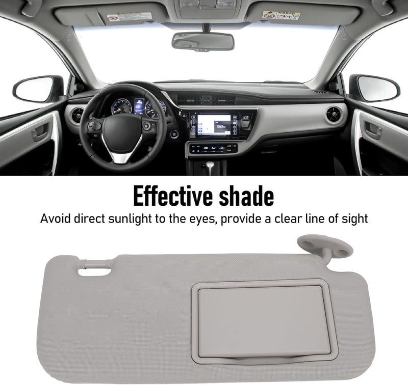 Dpofirs Front Right Sun Visor for 2014-2019, Front Right Sun Visor 7431002G40B0 Gray Passenger Side Sun Visor Sunshade Interior Accessories - Image 2