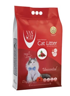 VAN CAT Van Cat White Clumping Compact Natural 15Kg Cat litter 