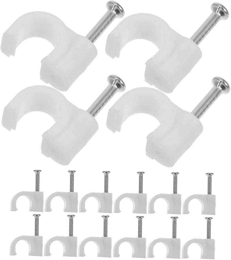 TEHAUX 100 قطعة مشابك كابلات قابلة لإعادة الاستخدام مثبتات تركيب على الحائط لإدارة الأسلاك باللون الأبيض - Image 2