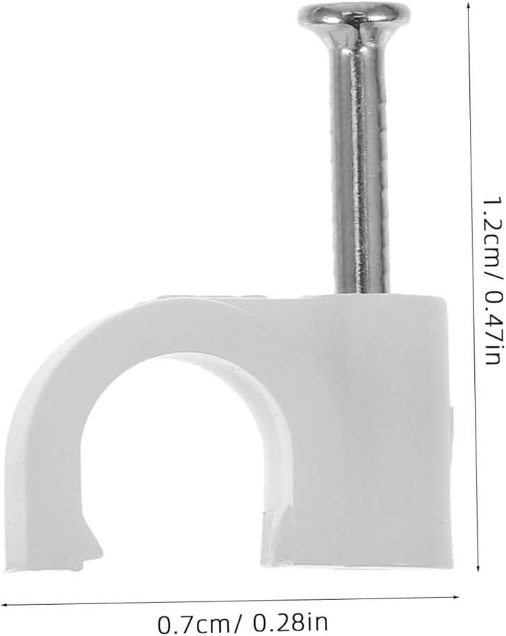 TEHAUX 100 قطعة مشابك كابلات قابلة لإعادة الاستخدام مثبتات تركيب على الحائط لإدارة الأسلاك باللون الأبيض - Image 3