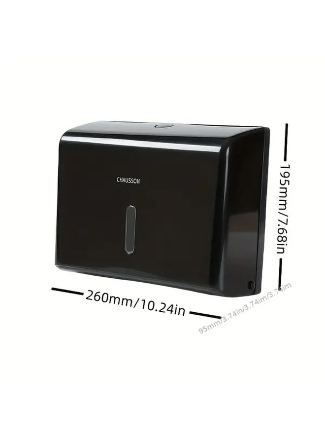 Black Hands Free Toilet Paper Dispenser Wall Mounted No Drill Installation - Image 3