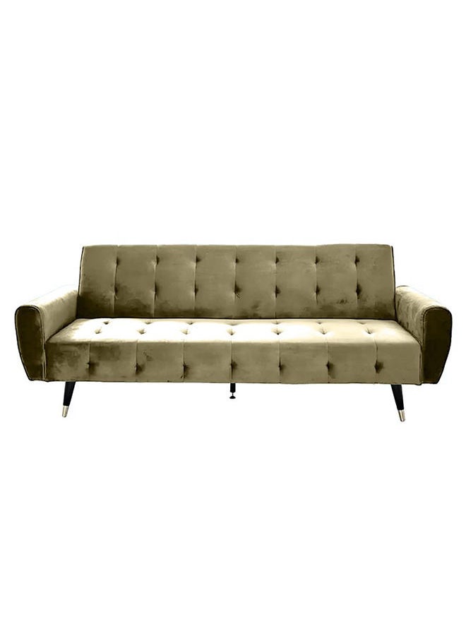 In-House - Montella | 3-Seater Sofabed 2 In 1 Upholstered In Velvet 36x179x106 cm - Dark Ivory - Image 1