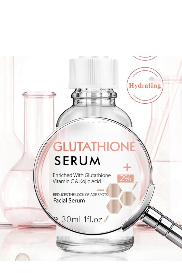 Lanthome Glutathione Serum, Glutathione White Serum, Enriched with Glutathione Vitamin C& Kojic Acid, Hydrating Moisturizing Brightening Skin Reduces Fine Lines & Wrinkles, Dark Spot Remover Face Serum - Image 3