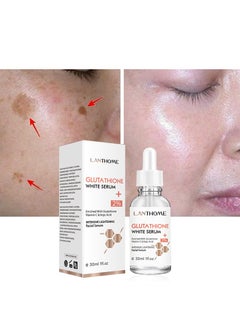 Lanthome Glutathione Face Serum, Enriched with Glutathione Vitamin C& Kojic Acid,  Hydrating Moisturizing Brightening Skin Reduces Fine Lines & Wrinkles,  Dark Spot Remover  - Image 1