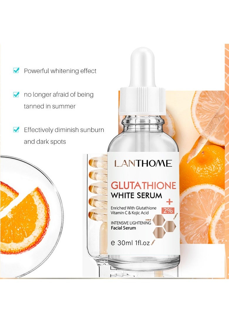 Lanthome سيروم وجه الجلوتاثيون، غني بالجلوتاثيون وفيتامين C وحمض كوجيك، مرطب ومغذي ومشرق للبشرة يقلل من الخطوط الدقيقة والتجاعيد، مزيل للبقع الداكنة  - Image 3
