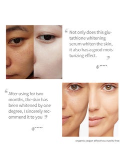Lanthome Glutathione Face Serum, Enriched with Glutathione Vitamin C& Kojic Acid,  Hydrating Moisturizing Brightening Skin Reduces Fine Lines & Wrinkles,  Dark Spot Remover  - Image 4
