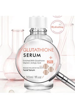 Lanthome Glutathione Face Serum, Enriched with Glutathione Vitamin C& Kojic Acid,  Hydrating Moisturizing Brightening Skin Reduces Fine Lines & Wrinkles,  Dark Spot Remover  - Image 5