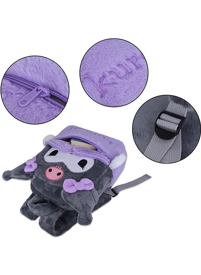 Generic New Sanrio Cartoon Lovely Plush Backpack Kuromi Girl Heart Large Capacity My Melody School Bag Kid Gift  - Image 5