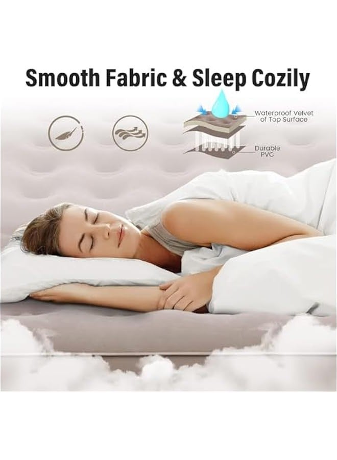 TRASSLE Camping Inflatable Mattress,200x152x40cm Self-Inflating Sleeping Mats with Built in Automatic Pump，Inflatable Bed For Outdoor Sleeping Cushions for Traveling & Holiday - Image 4
