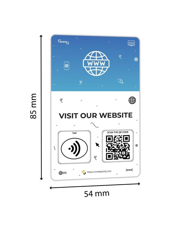 One Tap Only NFC Business Cards 1 Pack – Contactless Smart Tap & QR Code – Compatible with Website Review System – Reusable Feedback Tool for Restaurants, Local Businesses – Works with All Phones - Image 3