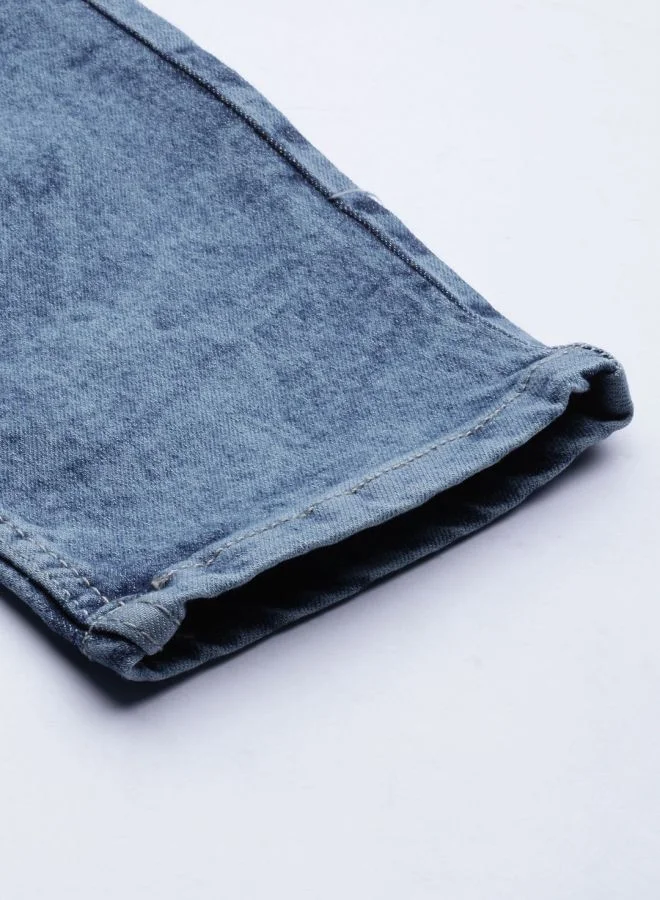 The Indian Garage Co Men Slim Fit Solid Mid-Rise Stretchable Jeans