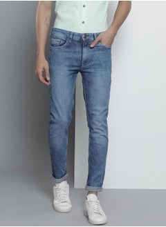 Men Slim Fit Solid Mid-Rise Stretchable Jeans