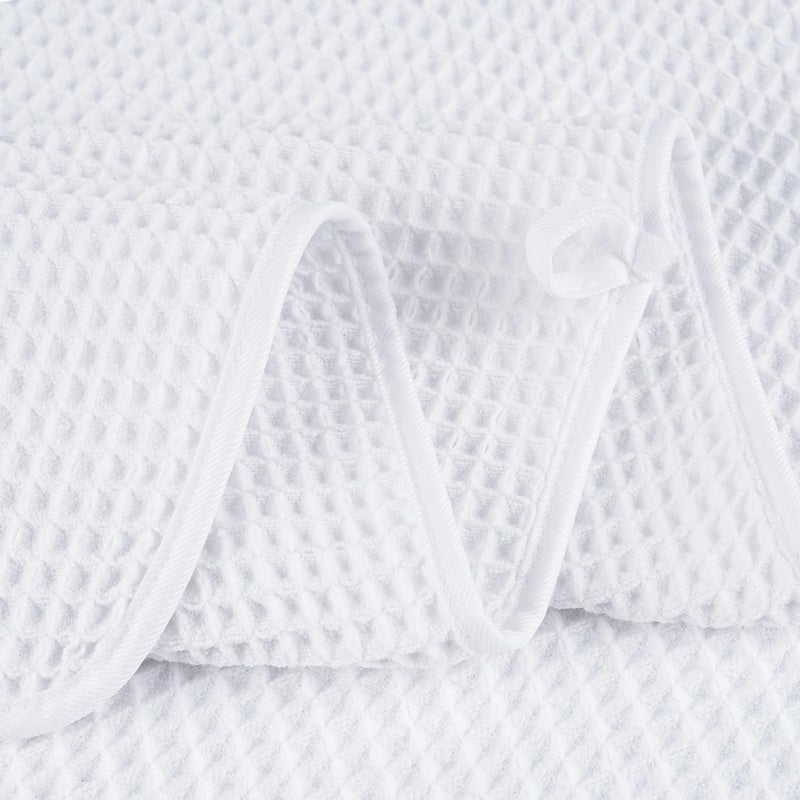 Polyte Oversize, 60 x 30 in., Quick Dry Lint Free Microfiber Bath Towel Set, 6 Piece (Waffle Weave) - Image 3