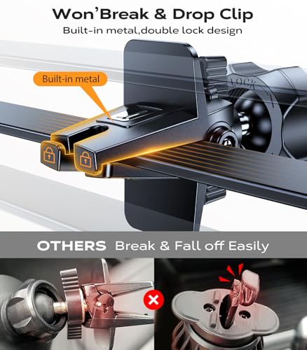 VICSEED 2025 Upgrade Ultra Stable Car Phone Holder Mount [Never Fall Off & Won't Break] Universal Air Vent Phone Mount for Car Easy Clamp Phone Holders for Your Car for iPhone 17 Pro Max 16 15 14 13 - Image 4