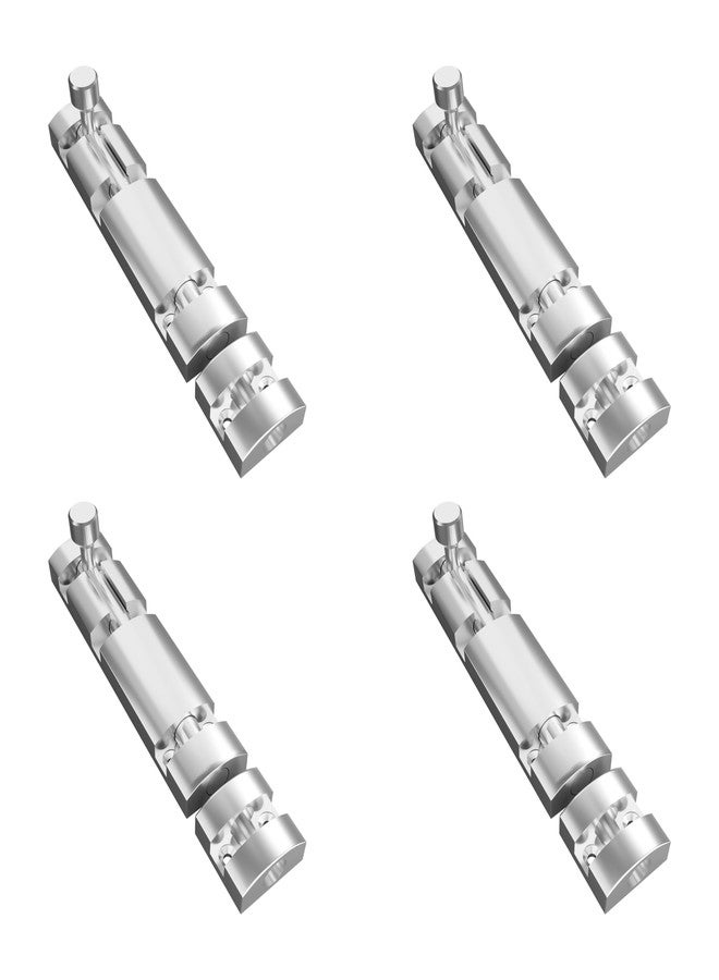 Atlantic 4 Inch Zaylo Tower Bolt for Doors & Windows | S.S Finish Aluminium Kundi/Chitakni Door Latch for Main Door, Bathroom & Bedroom | Heavy Duty Tower Bolt (Pack of 4) - Image 1