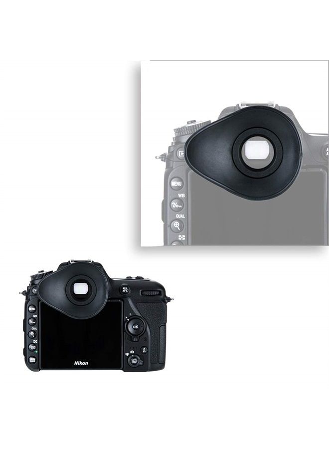 JJC Oval Eyecup Eyepiece Viewfinder for Nikon D7500 D7200 D7100 D7000 D5600 D5500 D5300 D3500 D3400 D780 D750 D610 D90 D80 & More, 360° Rotatable Design Replaces Nikon DK-25/20/21/23/24 Eye Cup - Image 2