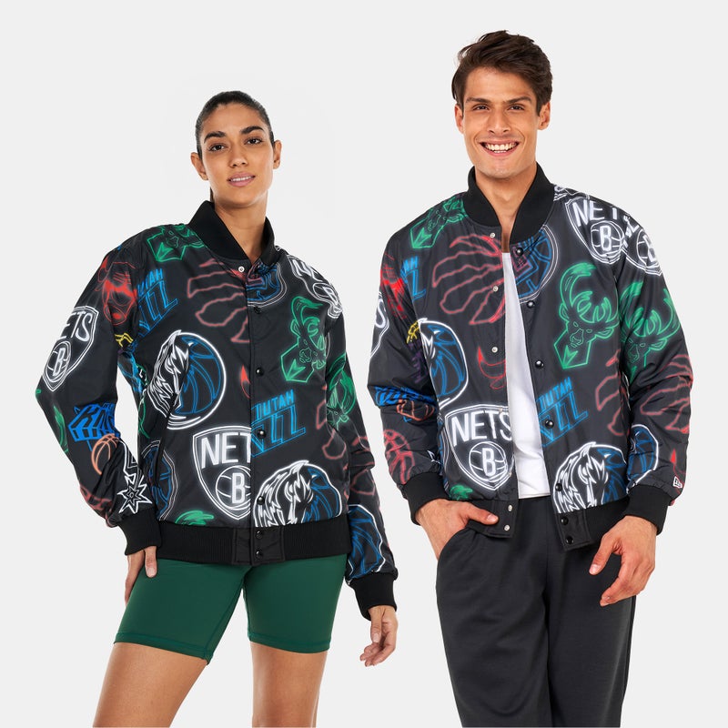 NEW ERA NBA Printed Bomber Jacket - Image 1