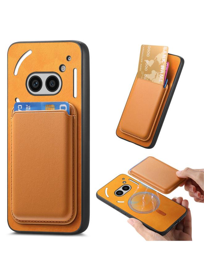 S-TOP Case For Nothing Phone 2a Retro Magsafe Card Bag PU Back Cover Phone Case - Image 1