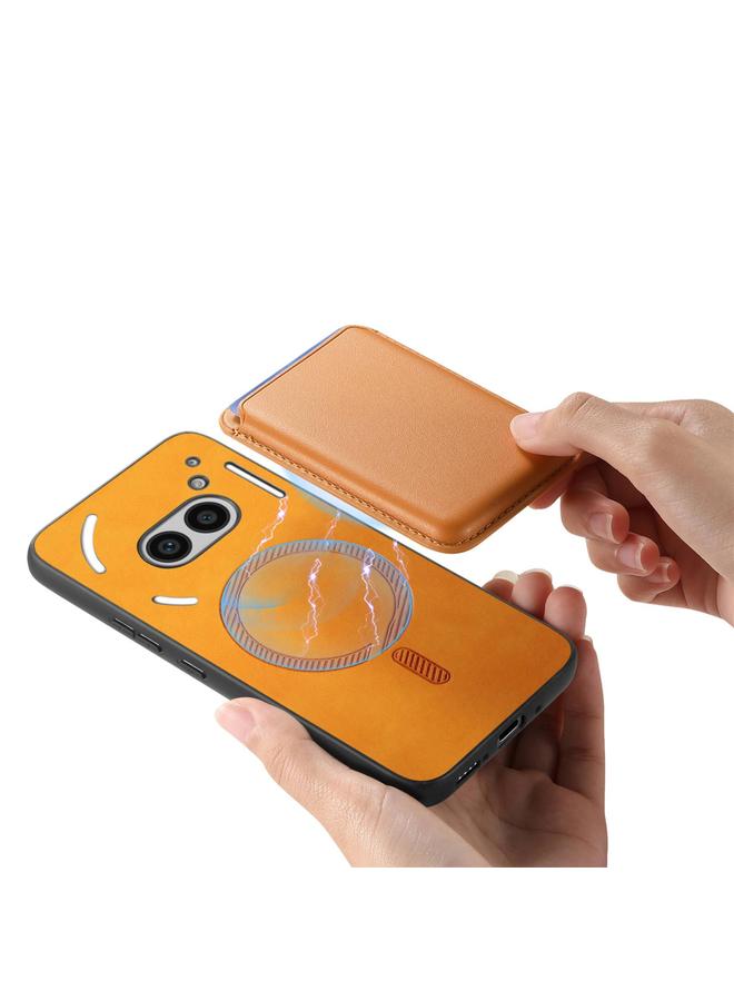 S-TOP Case For Nothing Phone 2a Retro Magsafe Card Bag PU Back Cover Phone Case - Image 4