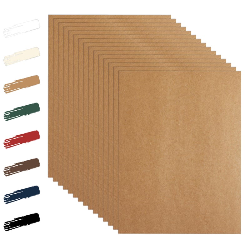 Guakicae 28 Sheets Brown Cardstock 8.5 x 11 Printer Paper, 92lb Heavyweight Thank You Card Stock for Greeting Cards, Wrapper, Invitations, DIY Cards Making, Certificates - Image 1