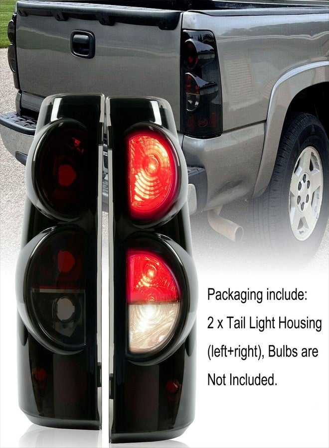 MOCW Tail Light Compatible With 1999-2006 Chevy Silverado 1500 2500 3500 2007 Classic,1999-2002 GMC Sierra 1500 2500 3500 Taillight Replacement Left Driver & Right Passenger Side, Black/Smoke - Image 5