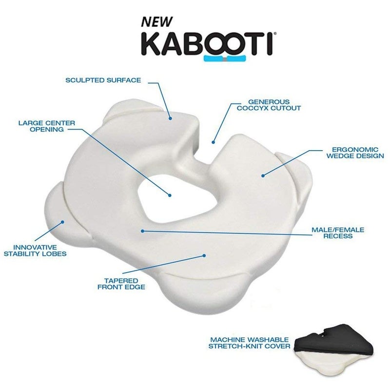 Contour Kabooti Donut Seat Cushion, 3-in-1 Design with Center Cutout for Tailbone Pain, Sciatica and Hemorrhoids - Image 4