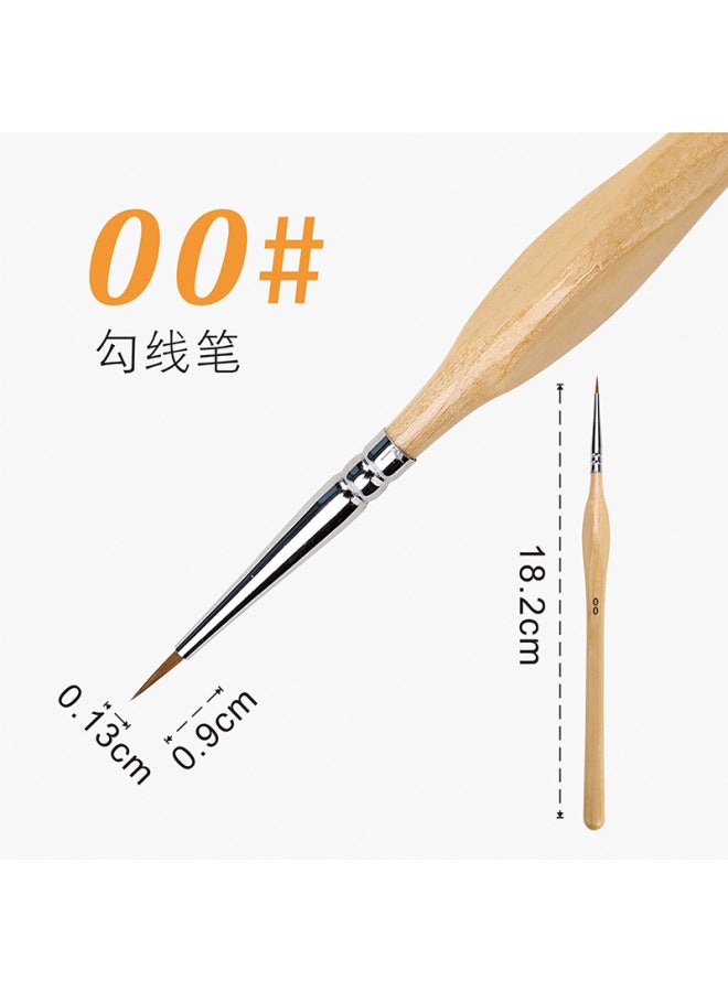 Nine Extremely Three-sided Drawing Pen Watercolor Gouache Brushwork Outline Tracing Pen Drawing Surface-drawing Photo Pen Extra Traditional Chinese Painting Hand-painted - Image 1