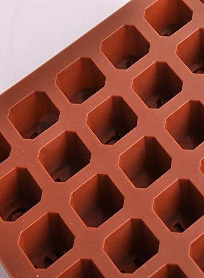 AB SALES Silicone English Alphabet Mould, 0Blocks Non-Stick Chocolate Moulds, Baking Mold, Handmade Wax Resin Moulds, DIY Cake Topper Gummy Sugarpaste Candy Wax Melts Decoration, Brown - Image 5