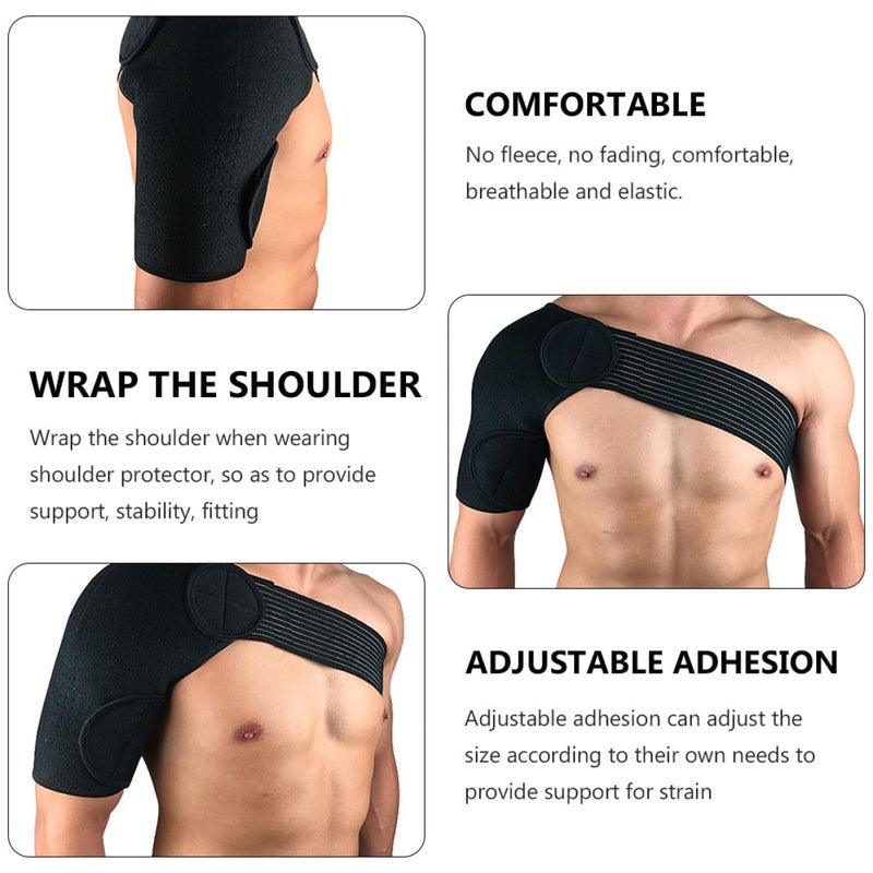 Adjustable Shoulder Support Brace Compression Strap For Pain Relief Sports Therapy - Image 5