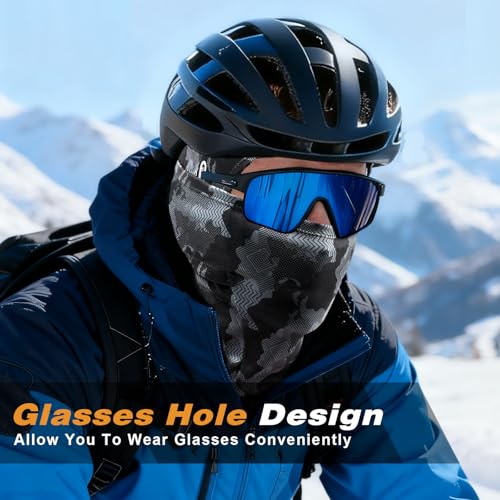 HEGGCOOE Balaclava Ski Mask for Men Women,Windproof Thermal Winter Face Mask for Cold Weather Skiing Cycling Snowboarding Camo - Image 3
