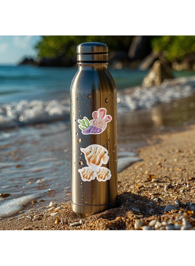 ORAINBOW 50PCS Preppy Stickers Summer Ocean Stickers Pack for Kids Teens Adults Cute Underwater World for Water Bottles Laptop - Image 5