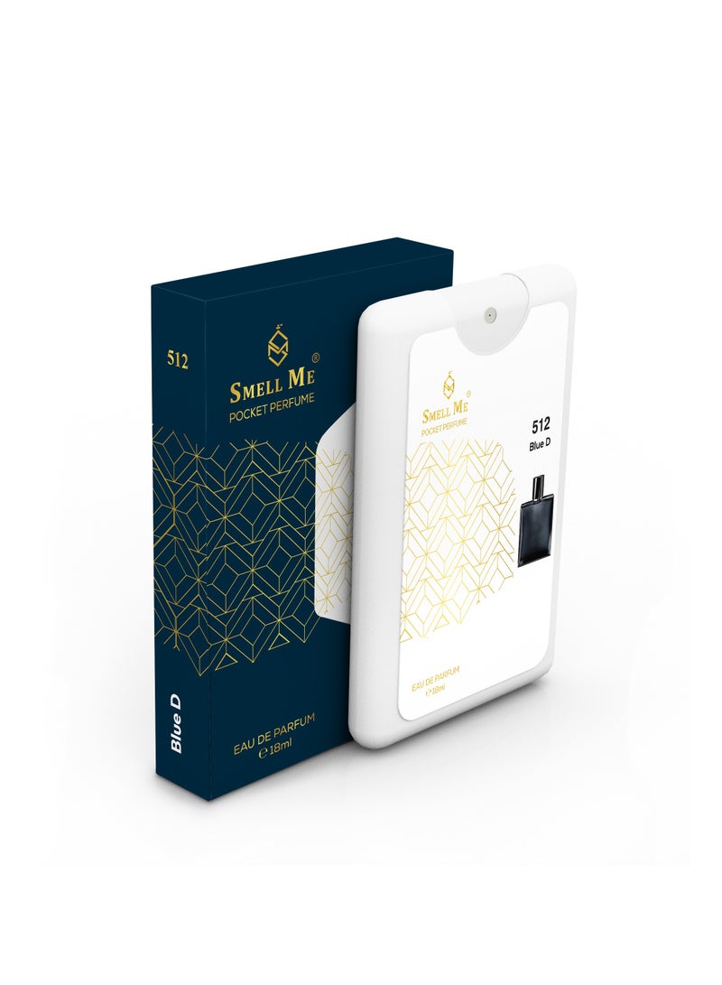 Smell Me Smell Me Pocket Perfume 512 French Perfume fragrances Long lasting Woody Aromatic fragrance Inspired by CH Blu D EDP Men 18ml 