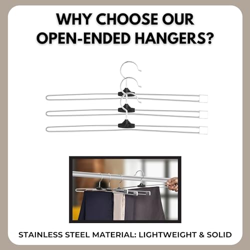 ROLLYWARE Saree Hanger Lockable Steel Push Clip For Cloth Wardrobe (Pack Of 30 Count) - Image 5