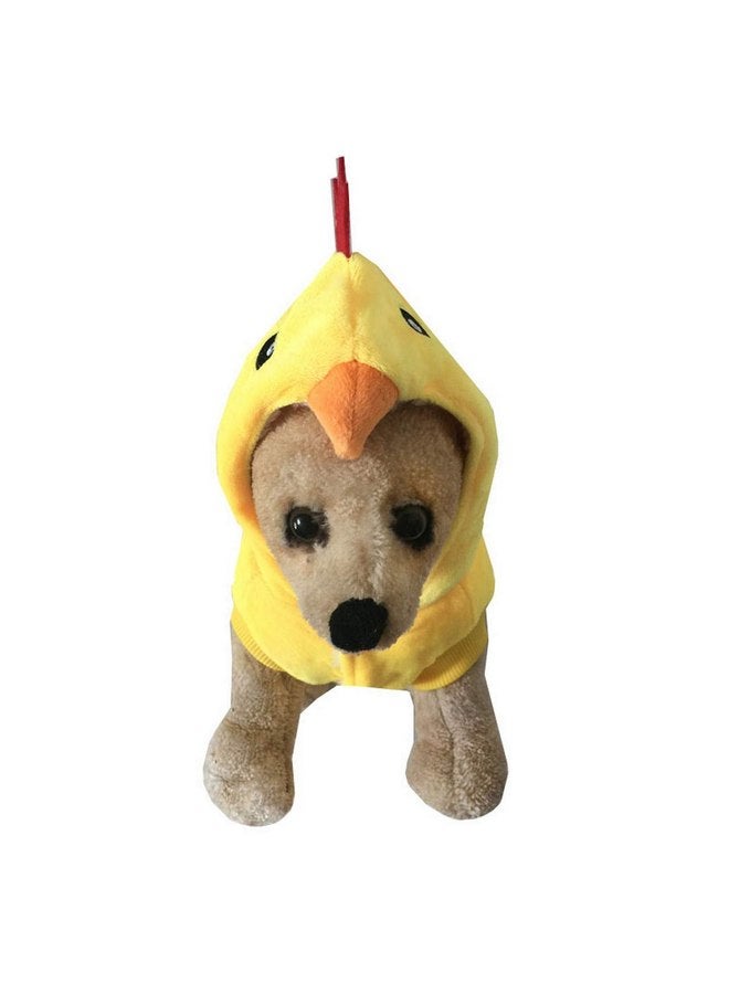 موغوكو زي دجاجة كلب مضحك من Mogoko، فستان تنكري على شكل ديك لعيد الهالوين والكريسماس للحيوانات الأليفة، ملابس قطط رائعة ملابس دافئة للحيوانات (مقاس XL، أصفر) - Image 5