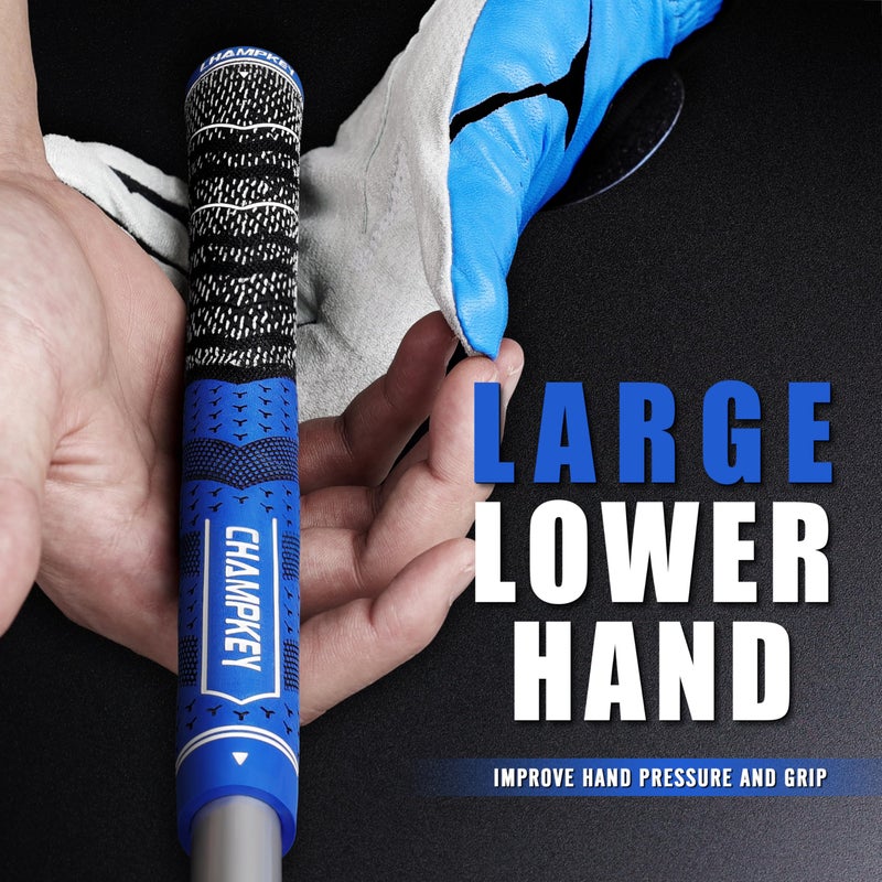 CHAMPKEY Half Cord Golf Grips 13 Pack with Golf Grip Kit - All Weather Performance Golf Club Grips - High Traction and Feedback Golf Grips for Men(White,Midsize) - Image 5
