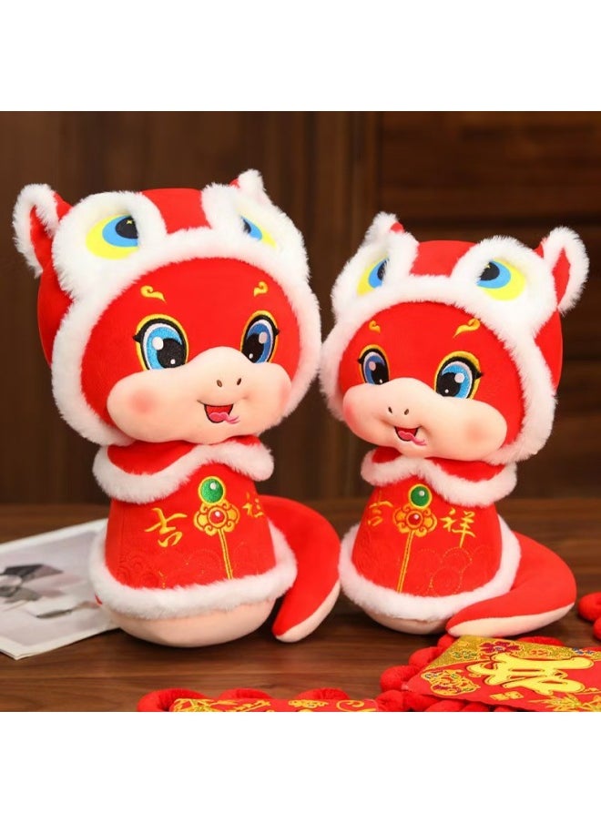 2025 Year Of The Snake Zodiac Cute Mascot Plush Toy Annual Meeting Event Gift Doll Doll Ornaments Batch-Specifications:The Wealth Snake Arrived-Color:45cm  - Image 4