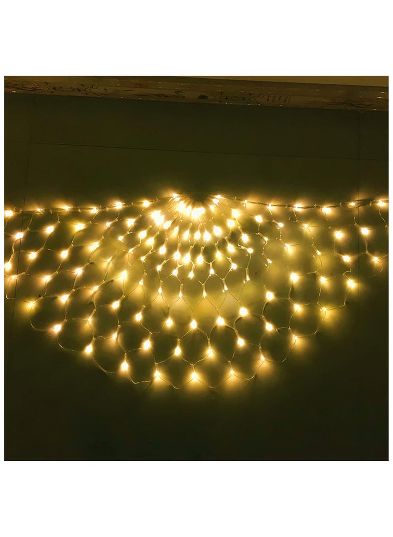 Peacock LED Net Light 3M x 0.5M – Waterproof Outdoor Christmas Mesh String Light Warm White - Image 1
