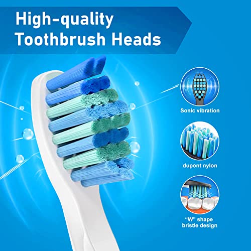 YUNCHI Medium Soft Replacement Toothbrushes Heads Compatible with Fairywill Toothbrushes FW-D1/D3/D7/D8/507/508/917/959/515/551/2011, 5 Pack, White - Image 4