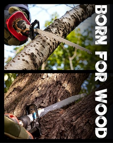 EZARC 12 Pieces Wood Pruning Reciprocating Saw Blade Set, Saw Blades for Tree Pruning, Wet Wood Cutting with Organizer Box, Durable & Sharp - Image 5
