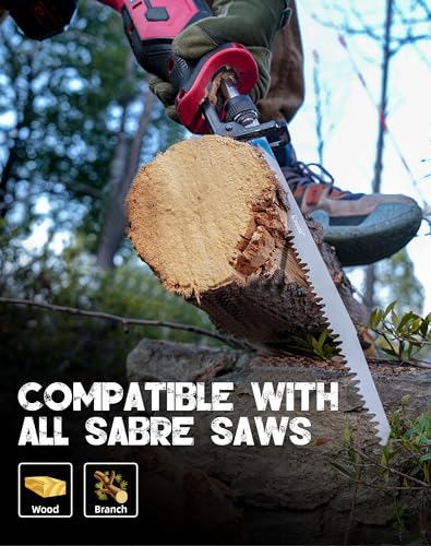 EZARC 12 Pieces Wood Pruning Reciprocating Saw Blade Set, Saw Blades for Tree Pruning, Wet Wood Cutting with Organizer Box, Durable & Sharp - Image 4