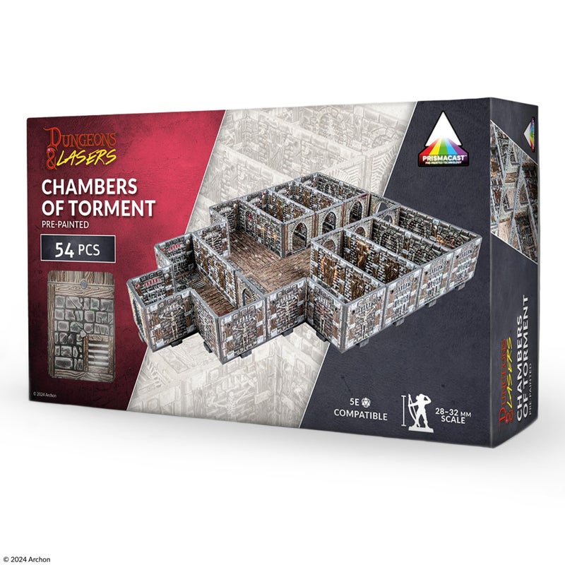 Dungeons & Lasers Dungeons Lasers Prepainted Terrain Sets for DND and Tabletop RPG Games 5E Compatible with 28mm32mm Scale Miniatures Modular Design for Fast Assembly Chambers of Torment - Image 3