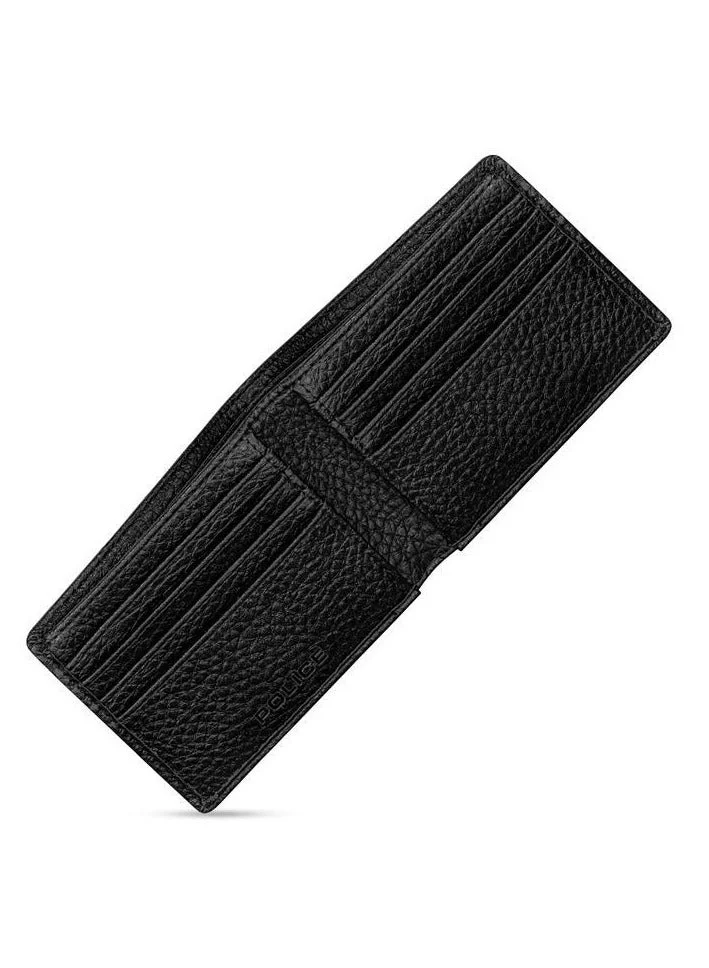 Police Edging Edging Black Full Grain Vegan Leather Bi-fold Wallet for Men for Men | Best Price UAE