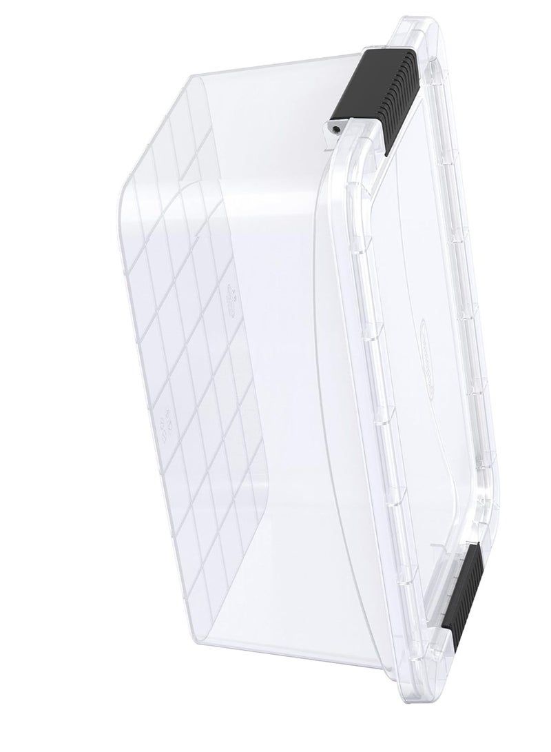 راكسوم صندوق تخزين بلاستيكي شفاف سعة 8 لتر مع غطاء قابل للقفل - Image 1